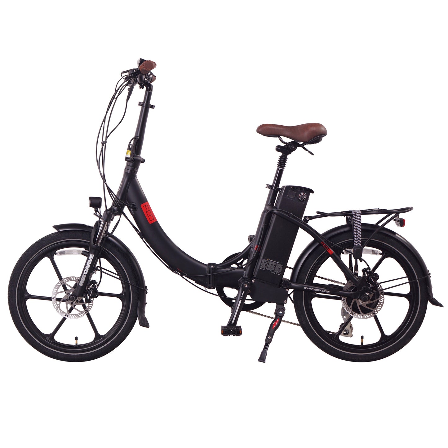 FOO F1 Folding Electric Bike, 250W E-Bike, 48V 13Ah 624Wh Battery